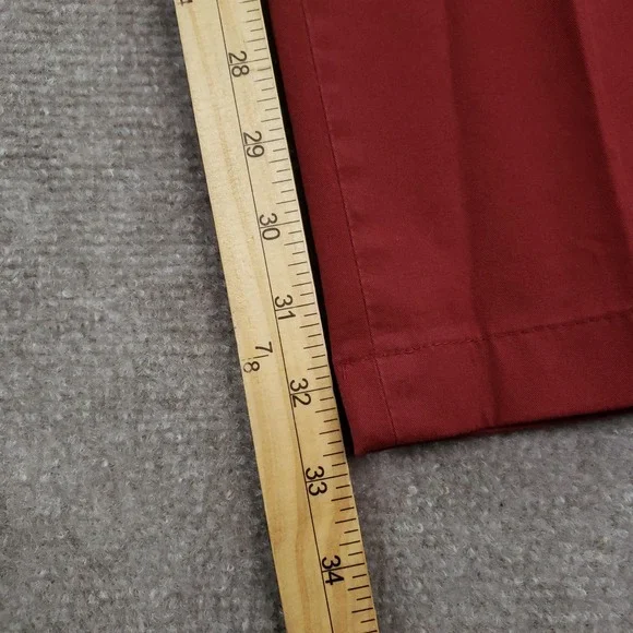HILTL Pants Mens 36x32 (Fits 34x32) Red‎ Parma Contemporary Fit Stretch Chino